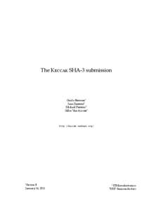 The K  SHA-3 submission