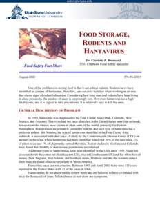 Food Storage, Rodent Dropping and HantaVirus