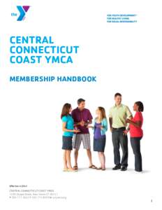 CENTRAL CONNECTICUT COAST YMCA MEMBERSHIP HANDBOOK  Effective
