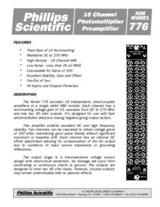 Phillips Scientific 16 Channel Photomultiplier Preamplifier