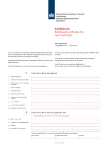 Application  Additional certificates for merchant ships More information +00 | www.ilent.nl