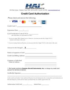 Client Credit Card Authorization Form