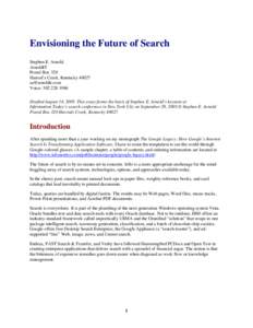 Microsoft Word - EnvsioningTheFutureOfSearch.doc