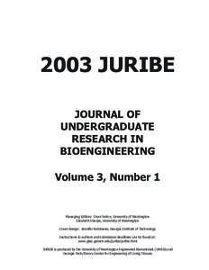 Journal of Undergraduate Research in Bioengineering[removed]JURIBE JOURNAL OF UNDERGRADUATE RESEARCH IN
