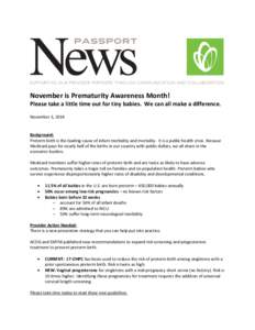 November is Prematurity Awareness Month!