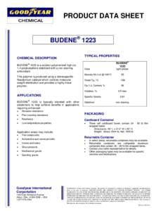 PRODUCT DATA SHEET BUDENE® 1223 TYPICAL PROPERTIES CHEMICAL DESCRIPTION