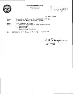 DEPARTMENT OF THE NAVY USS INGRAHAM (FFG-61) FPO AP[removed]July 1995 From: