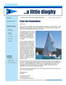 …a little dinghy Gold Country Yacht Club monthly Newsletter July[removed]Call for more info: [removed]