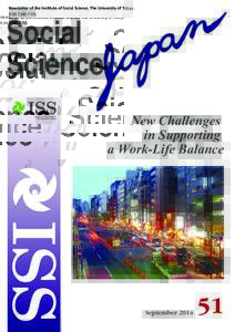 Newsletter of the lnstitute of Social Science, The University of Tokyo ISSNSocial Science