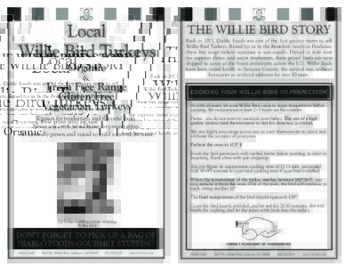 Local Willie Bird Turkeys Organic &  Fresh Free Range