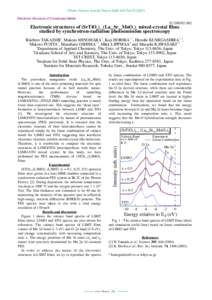 Photon Factory Activity Report 2006 #24 Part BElectronic Structure of Condensed Matter 2C/2005S2-002  Electronic structures of (SrTiO3)1-x(La0.6Sr0.4MnO3)x mixed-crystal films