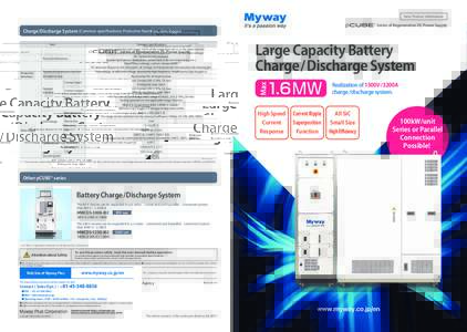 New Product Information Ⓡ Series of Regenerative DC Power Supply  Charge/Discharge System (Common speciﬁcations: Protective functions, data logger)