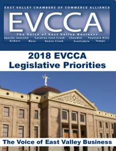 2018 EVCCA Legislative Priorities The Voice of East Valley Business  Table of Contents