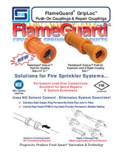 ®  FlameGuard GripLoc™ Push-On Couplings & Repair Couplings GLFG-2NP-1114