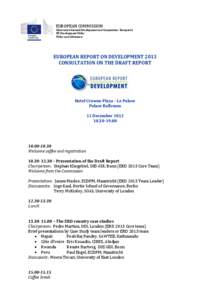 EUROPEAN COMMISSION  Directorate General Development and Cooperation- EuropeAid EU Development Policy Policy and Coherence