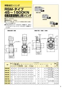 単動油圧シリンダ  RSM-タイプ 45∼1500KN 低機高重量物持上用シリンダ