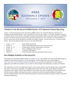 ARRA Guidance Update December 9, 2010 