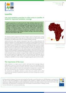 ACCESSanitation CASE STUDY Lesotho 1