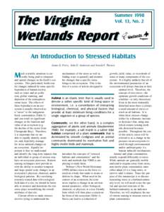Summer 1998 Vol. 13, No. 2 The Virginia Wetlands Report