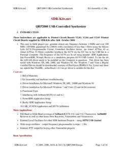 SDR-Kits.net  QRP2000 USB-Controlled Synthesizer Kit Assembly v2.06c