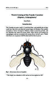 MYIA, 12:113–169, fig. 1.  World Catalog of the Family Carnidae     113