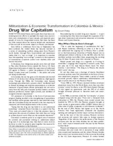 analysis  Militarization & Economic Transformation in Colombia & Mexico Drug War Capitalism
