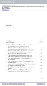 Cambridge University Press9 - Americomania and the French Revolution Debate in Britain, 1789–1802 Wil Verhoeven Table of Contents More information