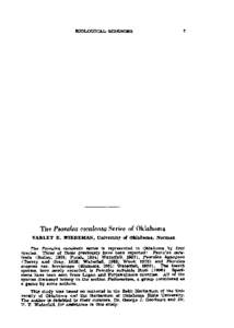 The Psoralea esculenta Series of Oklahoma