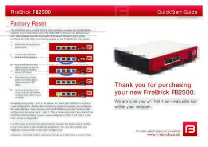 FireBrick FB2500 Quickstart guide 0.96