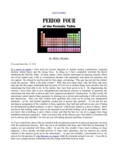 return to updates  PERIOD FOUR of the Periodic Table