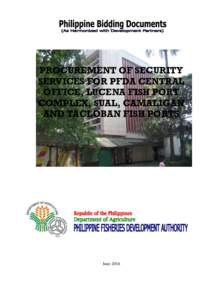 c  PROCUREMENT OF SECURITY SERVICES FOR PFDA CENTRAL OFFICE, LUCENA FISH PORT COMPLEX, SUAL, CAMALIGAN