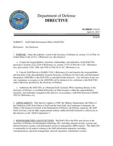 DoD Directive[removed], April 22, 2013