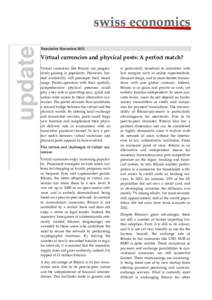 update  swiss economics Newsletter NovemberVirtual currencies and physical posts: A perfect match?