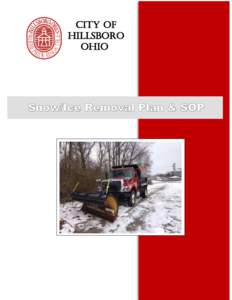 City of Hillsboro oHIO Snow/Ice Removal Plan & SOP