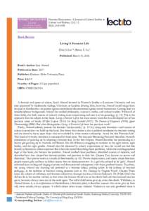 Feminist Encounters: A Journal of Critical Studies in Culture and Politics, 2(1), 12 ISSN: Book Review Living A Feminist Life