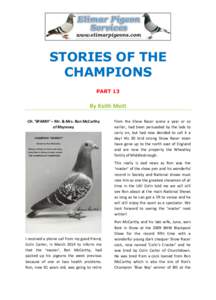 STORIES OF THE CHAMPIONS PART 13 By Keith Mott CH. ‘SPARKY’ – Mr. & Mrs. Ron McCarthy