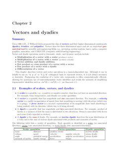 Chapter 2  Vectors and dyadics
