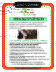 Craft Corner page picture frames