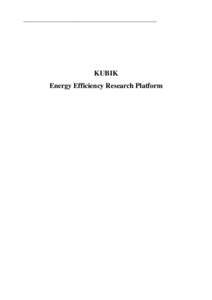 KUBIK Energy Efficiency Research Platform KUBIK: Energy Efficiency Research Platform  Document history