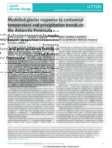 Modelled glacier response to centennial temperature and precipitation trends on the Antarctic Peninsula