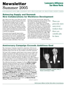 Newsletter Summer 2005 c e l e b r a t i n g 3 5