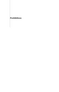 Prohibitions  Prohibitions edited by john meadowcroft wi th contributions from ralf m. bader