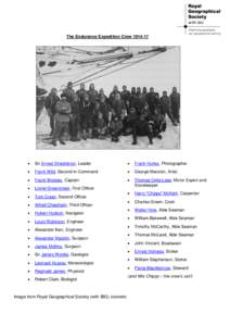 The Endurance Expedition Crew   Sir Ernest Shackleton, Leader