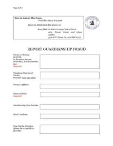 Page 1 of 2  How to Submit This Form: Print/Fax: (Email As Attachment:  Print/Mail: St Johns County Clerk of Court