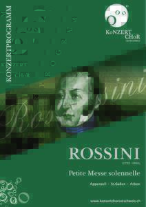Konzertprogramm  Rossini (1792 – 1868)