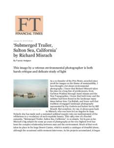 Richard Misrach, Submerged Trailer, Salton Sea 1983