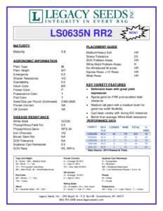 LS0635N RR2 MATURITY NEW!  PLACEMENT GUIDE