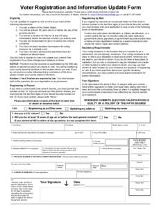Voter Registration and Information Update Form