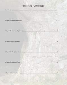 Table of Contents Introduction 6  Chapter 1: Humans and Caves