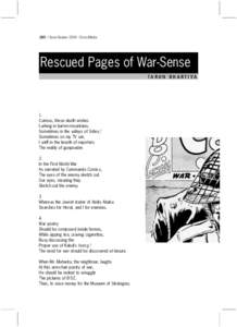 320 / Sarai Reader 2004: Crisis/Media  Rescued Pages of War-Sense TA R U N B H A R T I YA  1.